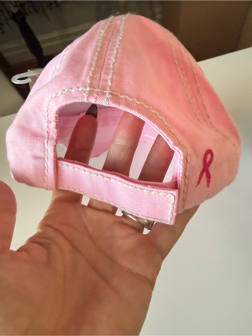 KBETHOS Pink Ribbon Embroidered Kids Baseball Cap - Picture 5 of 6